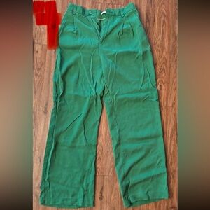Vibrant Green Flow Pants